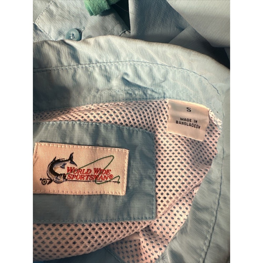 World Wide Sportsman Fishing Shirt Womens Small Vented Button Up - Picture 9 of 11